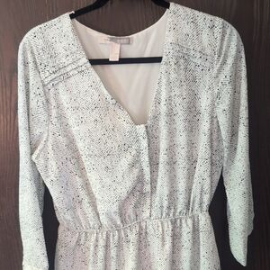 Forever 21 Black and White Long Sleeve Dress